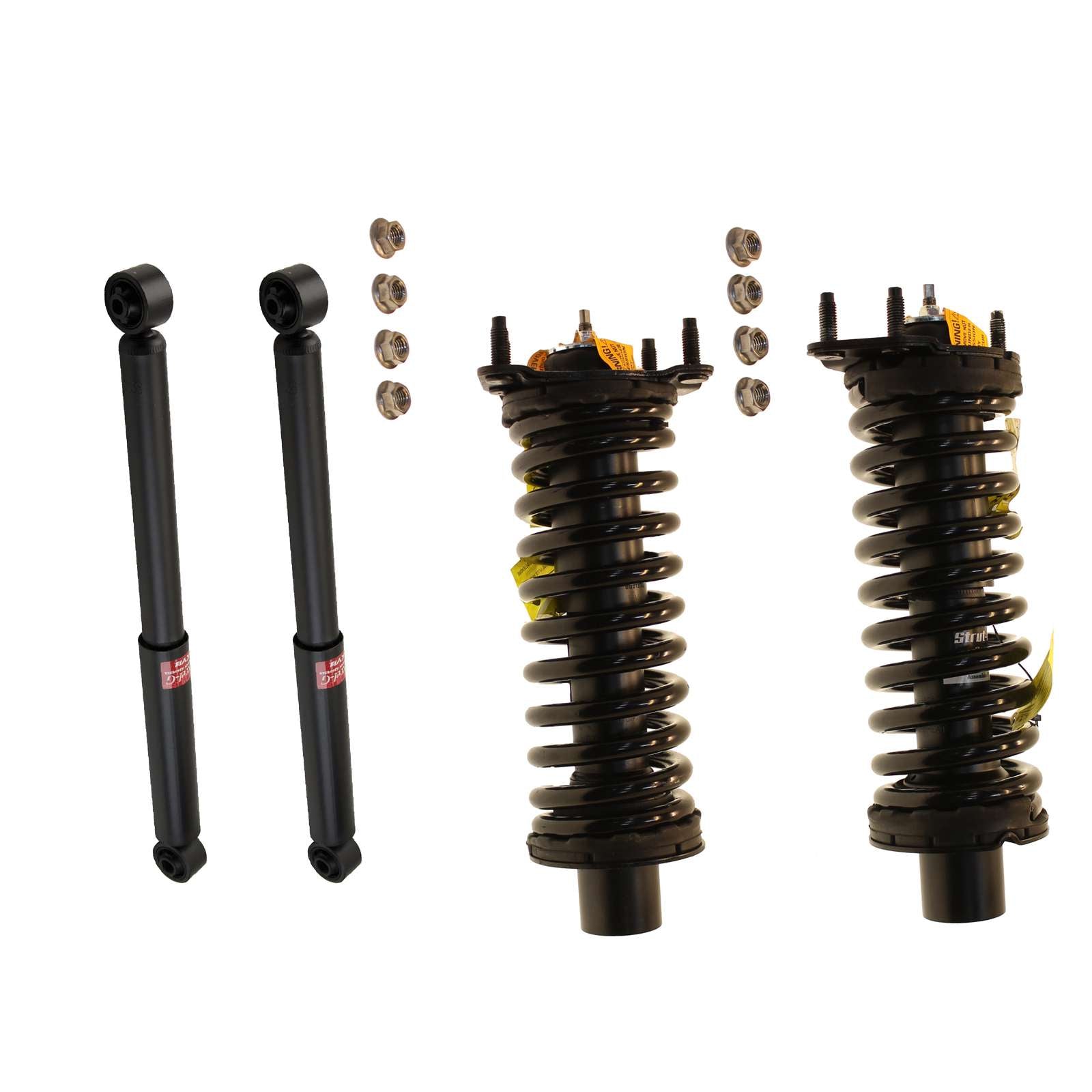 KYB Strut Plus Shocks & Spring Assembly + Rear Excel-G Shocks Set for  2002-2012 Jeep Liberty 4WD AWD RWD