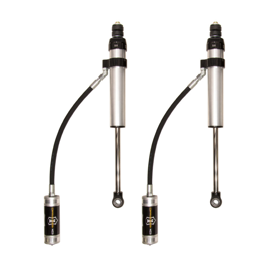 Icon 2.5 Remote Reservoir Shocks Rear Pair for 1991-2007 Toyota Land Cruiser w/0-3" lift