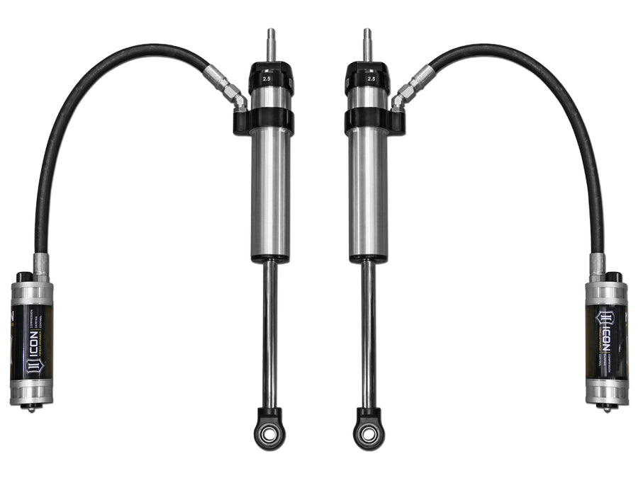 Icon 2.5 Remote Reservoir CDCV Shocks Pair for 2007-2014 Toyota FJ Cruiser w/1-3" lift