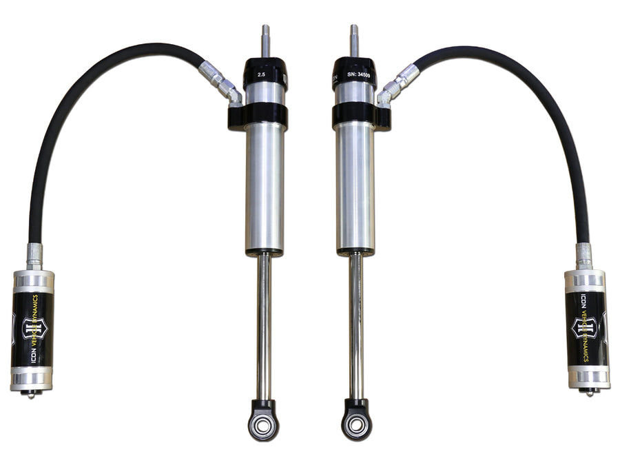 Icon 2.5 Remote Reservoir Shocks Rear Pair for 2003-2022 Toyota 4Runner w/1-3" lift