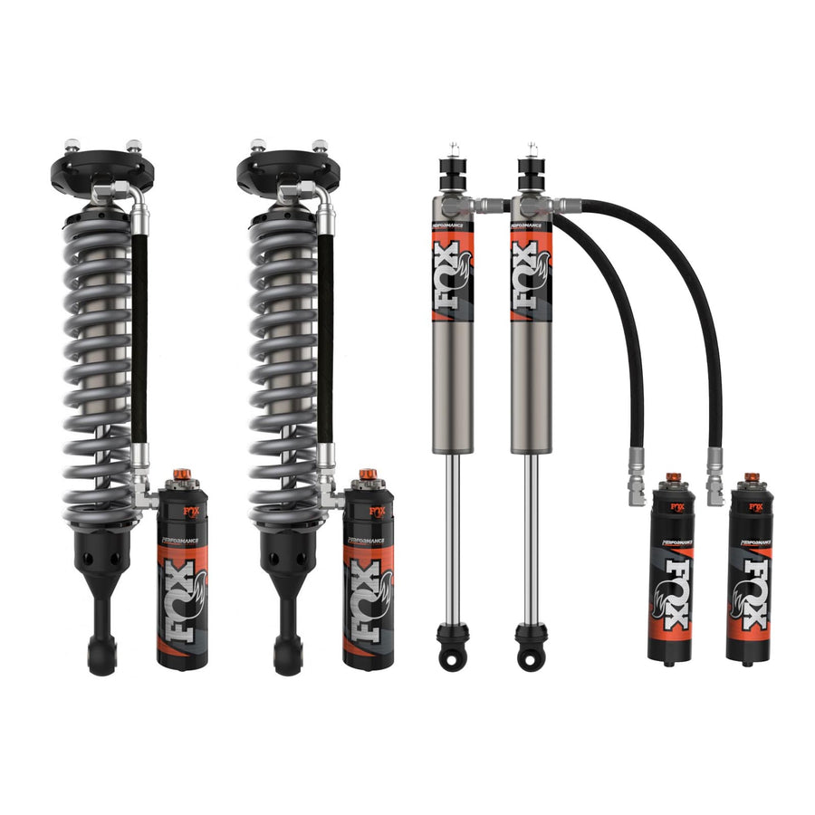 Fox 2.5 Performance Elite Adjustable Coilover w/ Reservoir + Rear Shocks Set for 2007-2021 Toyota Tundra 4WD RWD