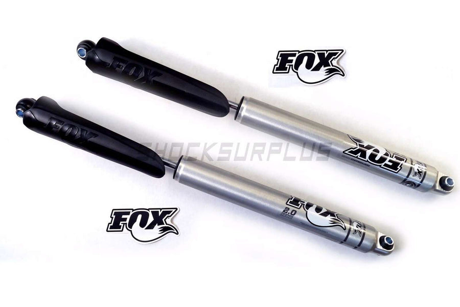 Fox 2.0 Performance Series Shocks + Roost Shield Rear Pair for 2002-2006 Dodge Ram 1500 4WD RWD