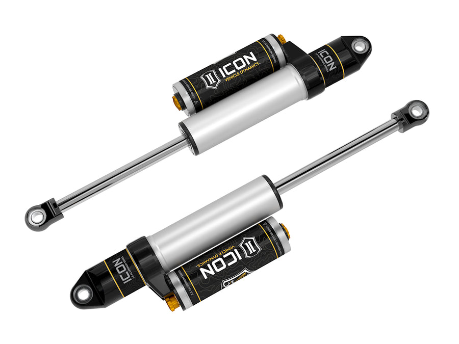 Icon 2.5 Piggyback Reservoir Shocks Front Pair for 1998-2007 Ford F250 Super Duty 4WD