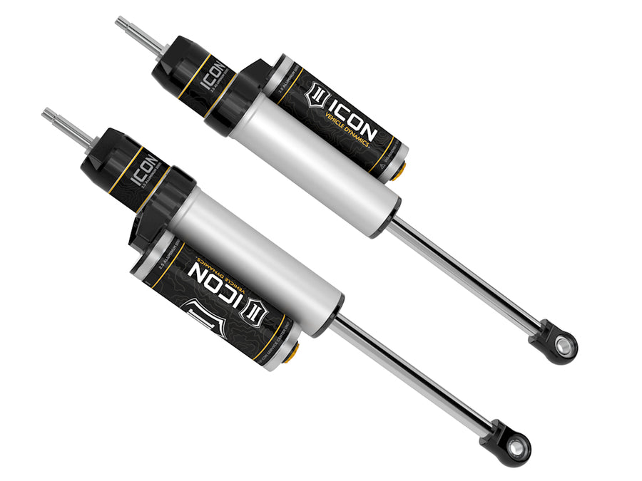 Icon 2.5 Piggyback Reservoir Shocks Front Pair for 2005-2016 Ford F250 Super Duty 4WD