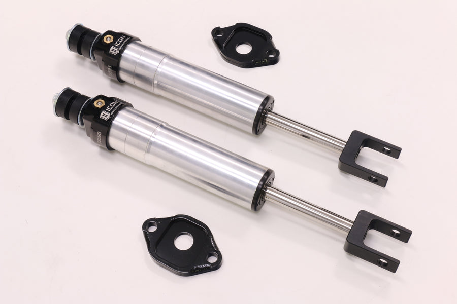 Icon 2.5 Internal Reservoir Ext Travel Shocks Front Pair for 2011-2019 GMC Sierra 3500 HD