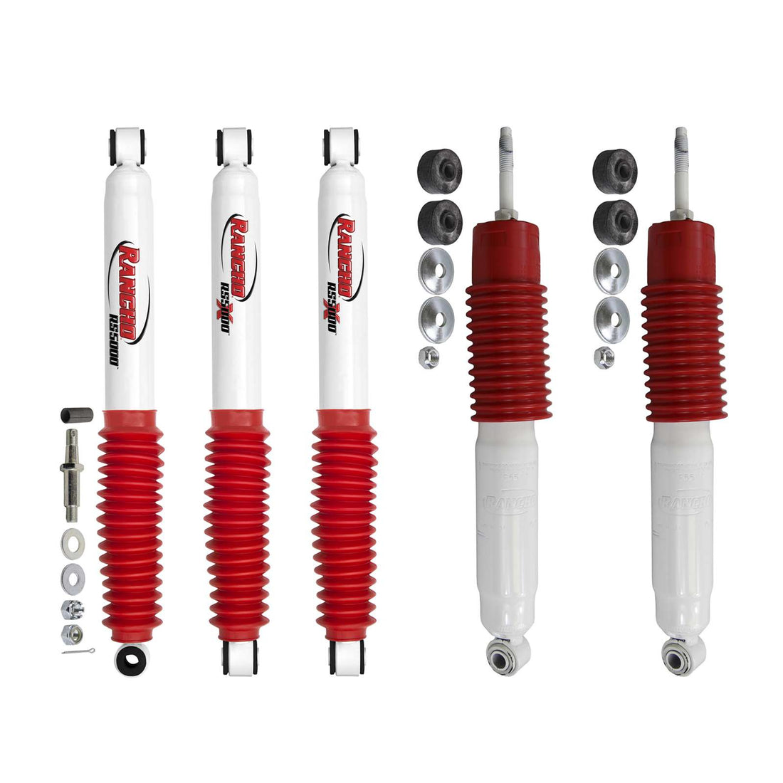 Rancho RS5000X Gas Shocks & Steering Stabilizer Kit for 2001-2003 Chevrolet  Silverado 1500 HD 4WD RWD w/1-2.5