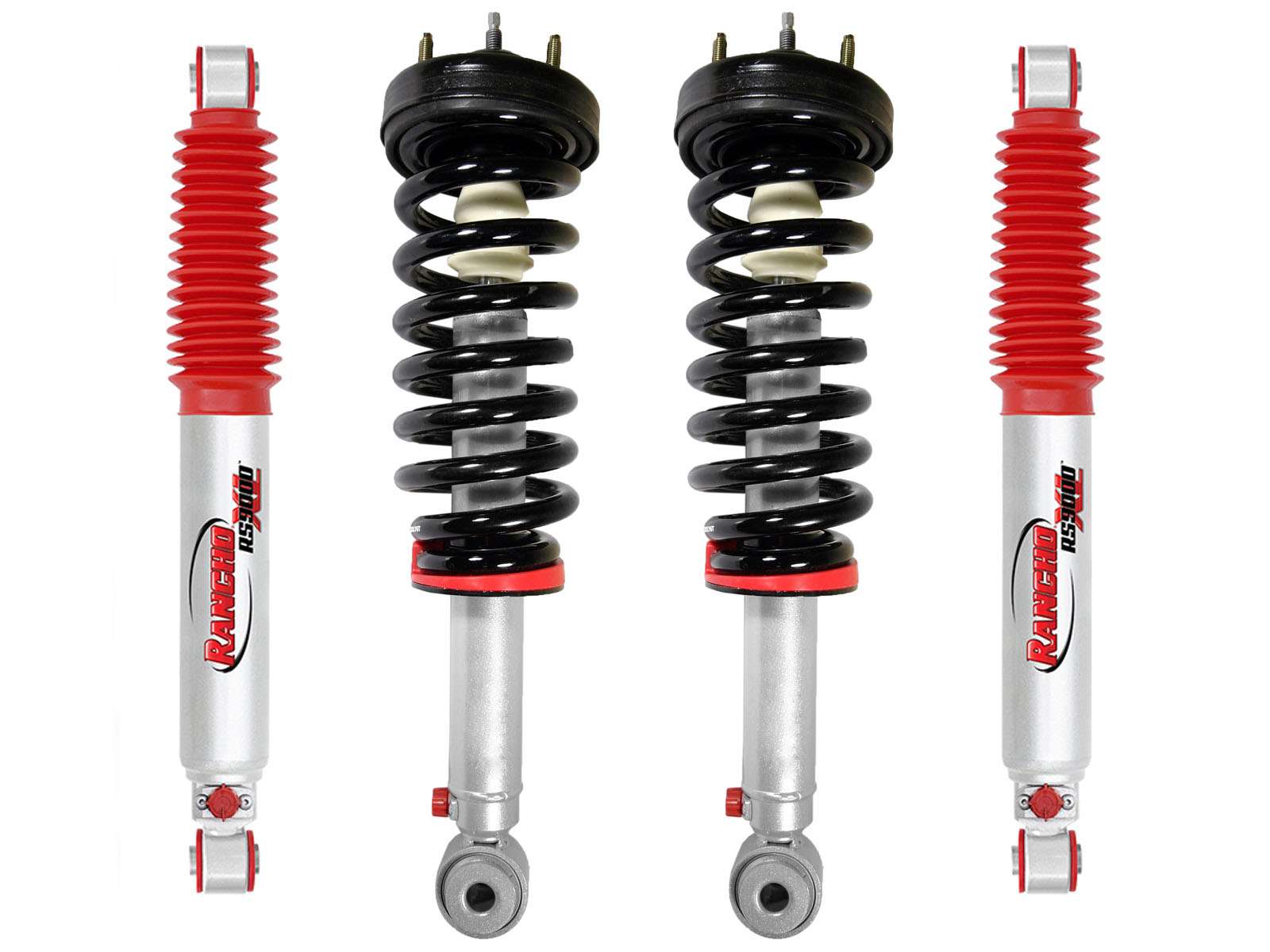 Rancho Quicklift Leveling Strut + RS9000XL Adjustable Shocks Set for 2