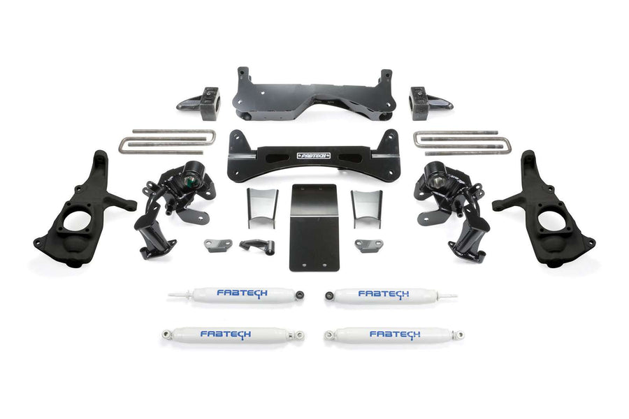 Fabtech 6" RTS System w/Performance Shocks Kit for 2011-2019 GMC Sierra 3500 HD 4WD RWD w/6" lift