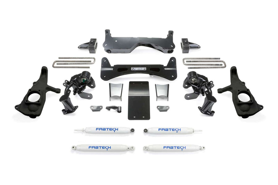 Fabtech 6" RTS System w/Performance Shocks Kit for 2011-2019 GMC Sierra 3500 HD 4WD RWD w/6" lift