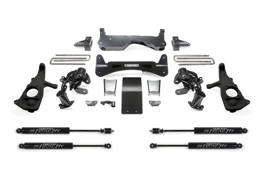 Fabtech 6" RTS System w/Stealth Shocks Kit for 2011-2019 GMC Sierra 3500 HD 4WD RWD w/6" lift