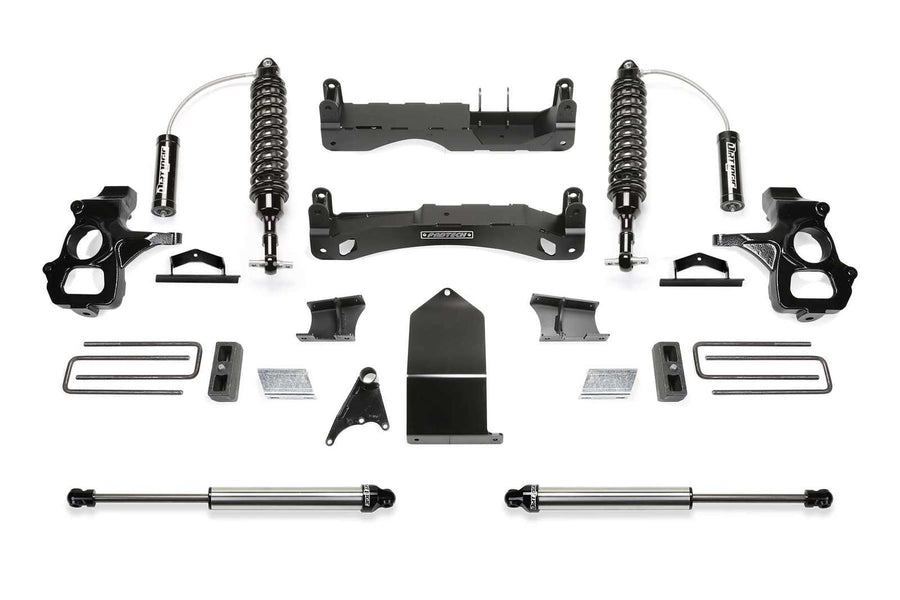 Fabtech 4" Performance System w/Front Dirt Logic 2.5 Coilovers w/Reservoir & Rear 2.25 Shocks Kit for 2014-2018 Chevrolet Silverado 1500 4WD w/4" lift