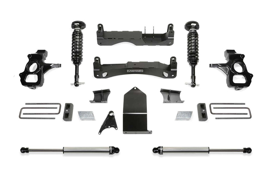 Fabtech 4" Performance System w/Front Dirt Logic 2.5 Coilovers & Rear 2.25 Shocks Kit for 2014-2018 Chevrolet Silverado 1500 4WD w/4" lift