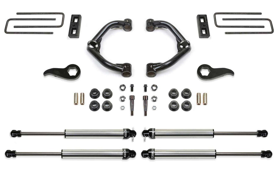 Fabtech 3.5" Uniball UCA Lift Kit w/Dirt Logic 2.25 Shocks for 2020-2024 GMC Sierra 3500 HD 4WD w/3.5" lift