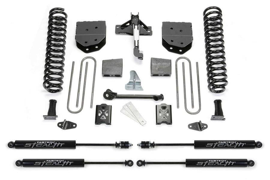 Fabtech 6" Basic System w/Stealth Shocks Kit for 1999-2004 Ford F250 Super Duty 4WD w/6" lift