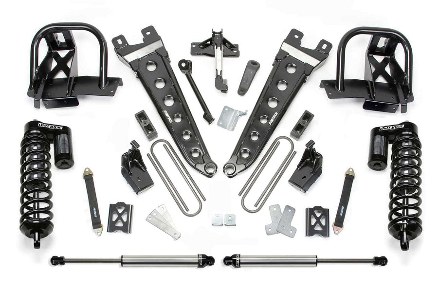 Fabtech 6" Radius Arm System w/Dirt Logic 4.0 Coilovers & Rear 2.25 Shocks Kit for 1999-2004 Ford F250 Super Duty 4WD w/6" lift