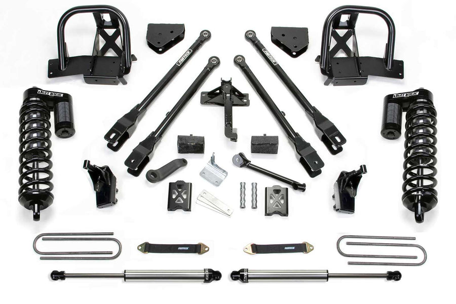 Fabtech 6" 4 Link System w/Dirt Logic 4.0 Coilovers & Rear 2.25 Shocks Kit for 1999-2004 Ford F250 Super Duty 4WD w/6" lift