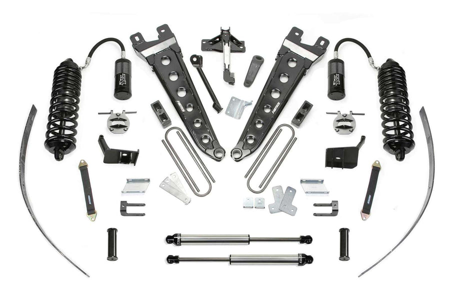 Fabtech 8" Radius Arm System w/Front Dirt Logic 4.0 Coilovers w/Reservoir & Rear 2.25 Shocks Kit for 2017-2024 Ford F250 Super Duty 4WD w/8.0" lift