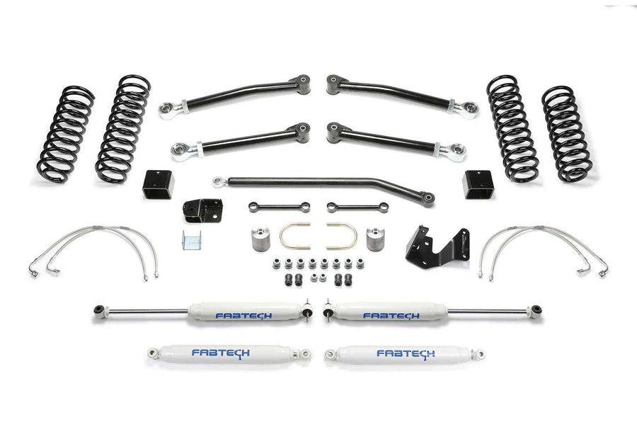 Fabtech 3" Trail 2 System w/Performance Shocks Kit for 2007-2018 Jeep Wrangler JK 4WD w/3" lift