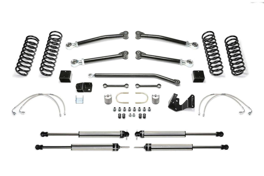 Fabtech 3" Trail 2 System w/Dirt Logic 2.25 Shocks Kit for 2007-2018 Jeep Wrangler JK 4WD w/3" lift