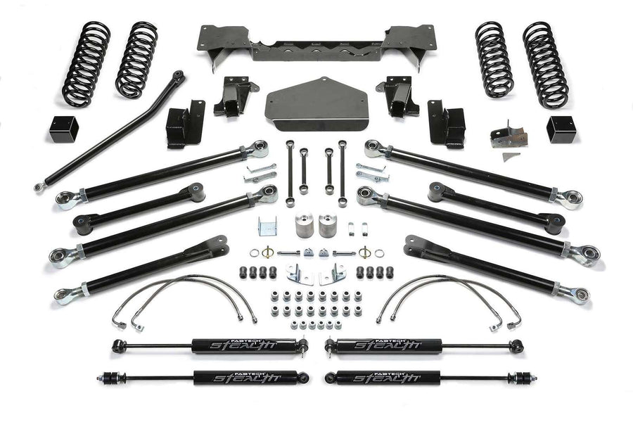 Fabtech 3" Crawler System w/Stealth Shocks Kit for 2007-2018 Jeep Wrangler JK 4WD w/3" lift