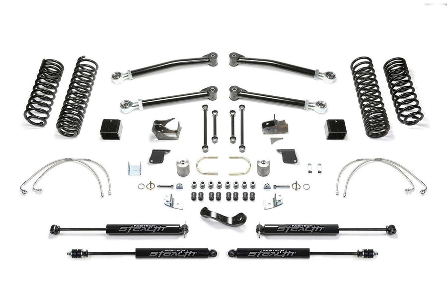 Fabtech 5" Trail Long Travel System w/Stealth Shocks Kit for 2007-2018 Jeep Wrangler JK 4WD w/5" lift