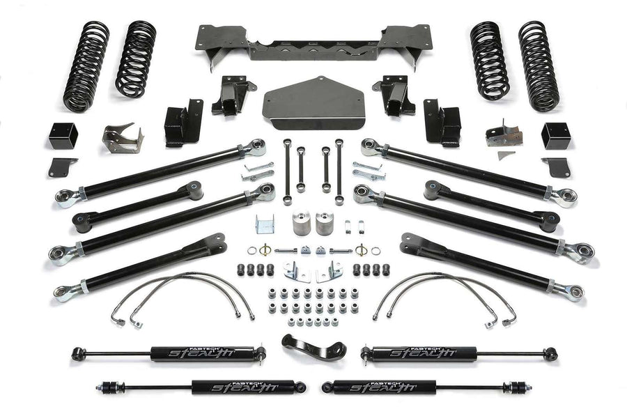 Fabtech 5" Crawler Long Travel System w/Stealth Shocks Kit for 2007-2018 Jeep Wrangler JK 4WD w/5" lift