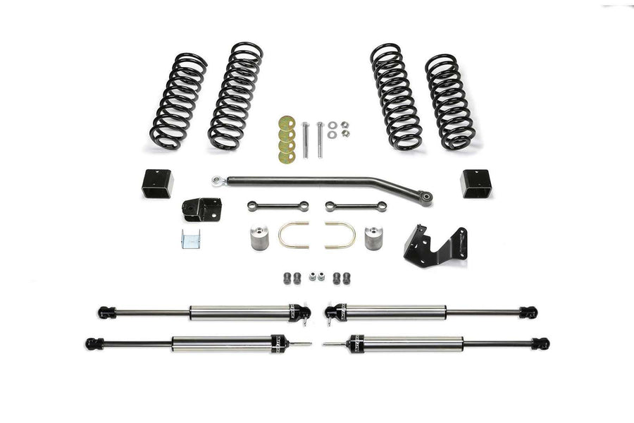 Fabtech 3" Sport 2 System w/Dirt Logic 2.25 Shocks Kit for 2007-2018 Jeep Wrangler JK 4WD w/3" lift