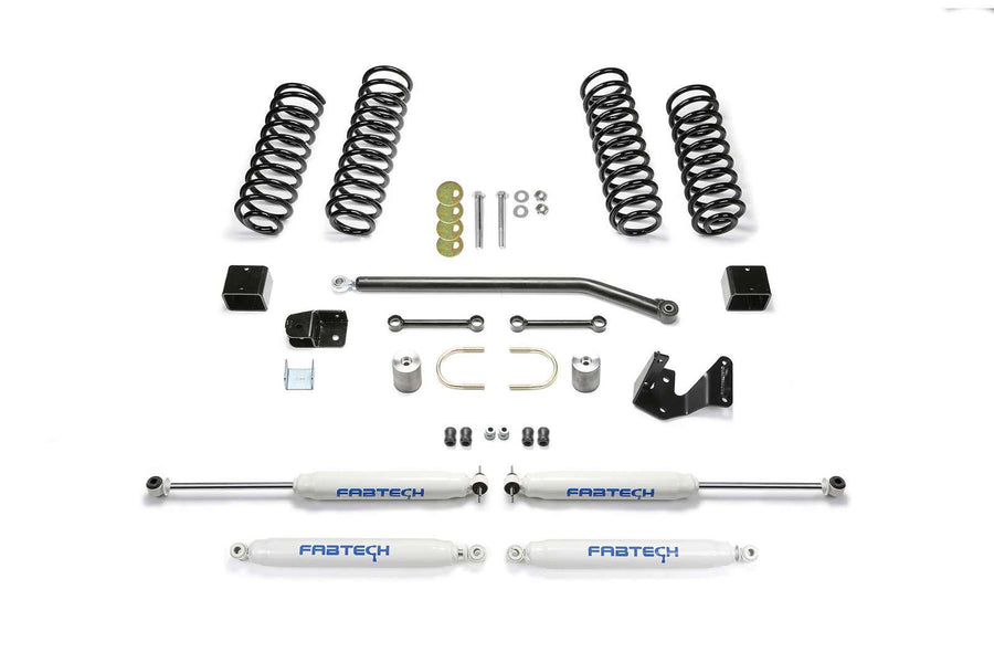 Fabtech 3" Sport 2 System w/Performance Shocks Kit for 2007-2018 Jeep Wrangler JK 4WD w/3" lift