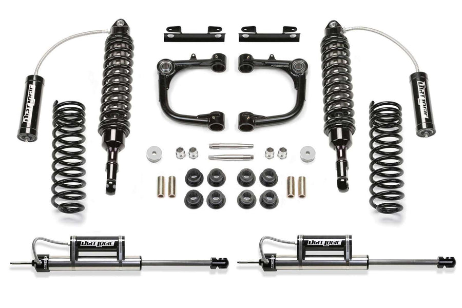 Fabtech 3" Uniball UCA System w/Front Dirt Logic 2.5 Coilovers w/Reservoir & Rear Dirt Logic 2.25 Shocks w/Reservoir Kit for 2010-2024 Toyota 4Runner 4WD w/3" lift