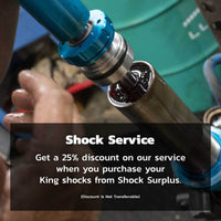 King Shocks 2.5 Performance w/ Fin Piggyback Reservoir Adjustable Shocks Pair 25001-185A