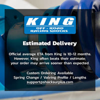 King Shocks 2.5 Performance w/ Fin Piggyback Reservoir Adjustable Shocks Rear Pair for 1997-2010 Nissan Patrol Y61 4WD w/2.5-5" lift