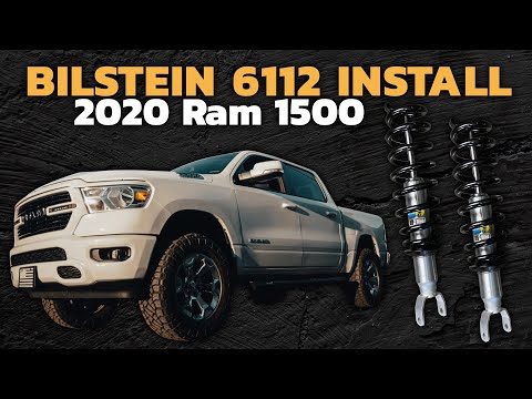 Bilstein 6112 Strut & Spring + Rear 5160 Reservoir Shocks Set for 2019-2024 Ram 1500 4WD RWD