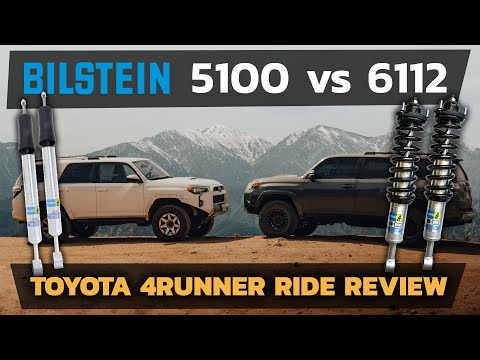 Bilstein 6112 Strut & Spring Assembled + Rear 5160 Reservoir Shocks Set for 2010-2024 Toyota 4Runner Non KDSS 4WD