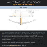Fox 2.0 Performance Series w/ CD Reservoir Shocks Set for 2001-2010 GMC Sierra 2500 HD 4WD RWD